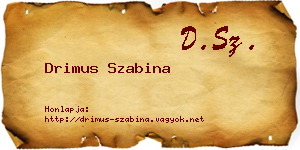 Drimus Szabina névjegykártya